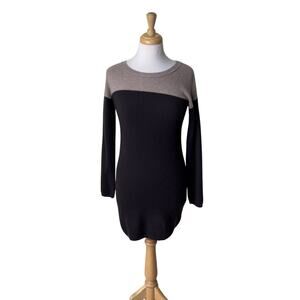 360 CASHMERE 100% Cashmere Colorblock Sweater Dress Style 18184 XS